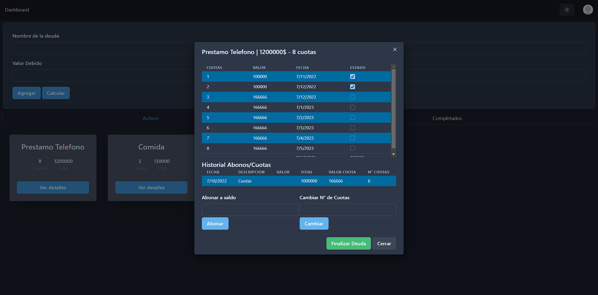Debts App